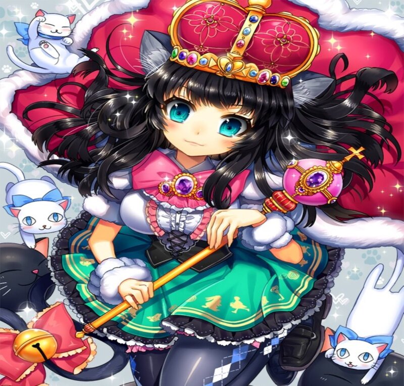 Cat-eared Girl with Crown