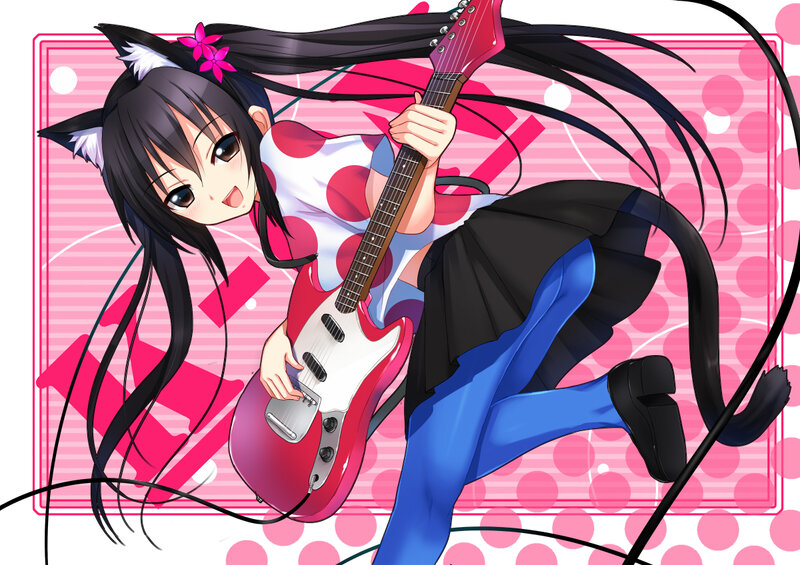 cat-eared girl with guitar