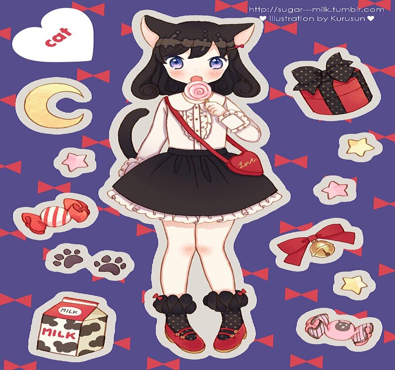 Cat-eared Girl with Lollipop