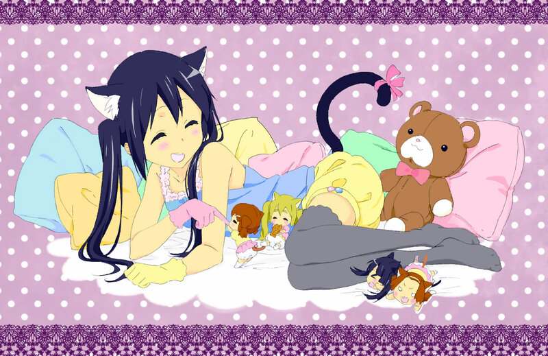 Cat-eared Girl with Toys