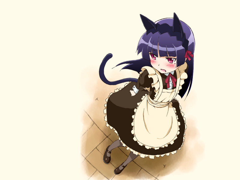 cat-eared maid anime girl