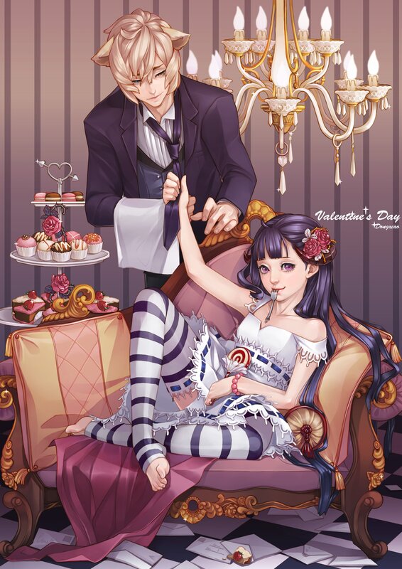 Cat-eared Man and Girl