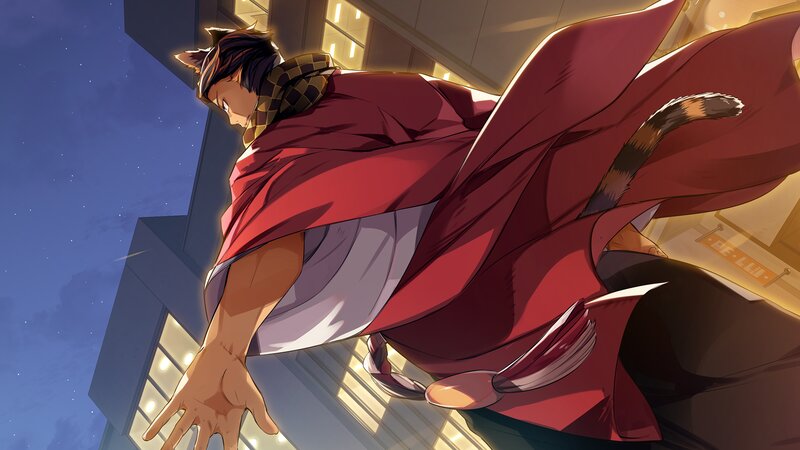 Cat-eared Man in Red Cloak