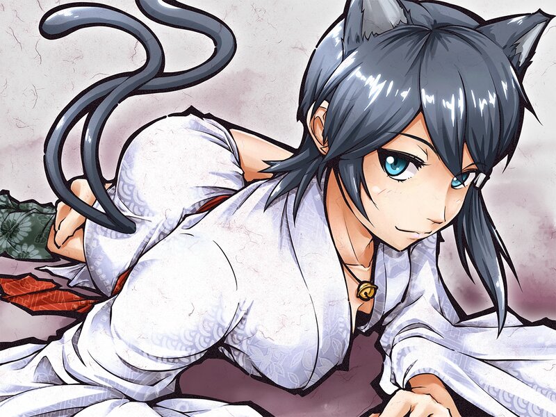 Cat-eared Person in White Robe