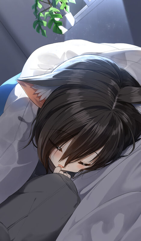 Cat-eared Person Sleeping