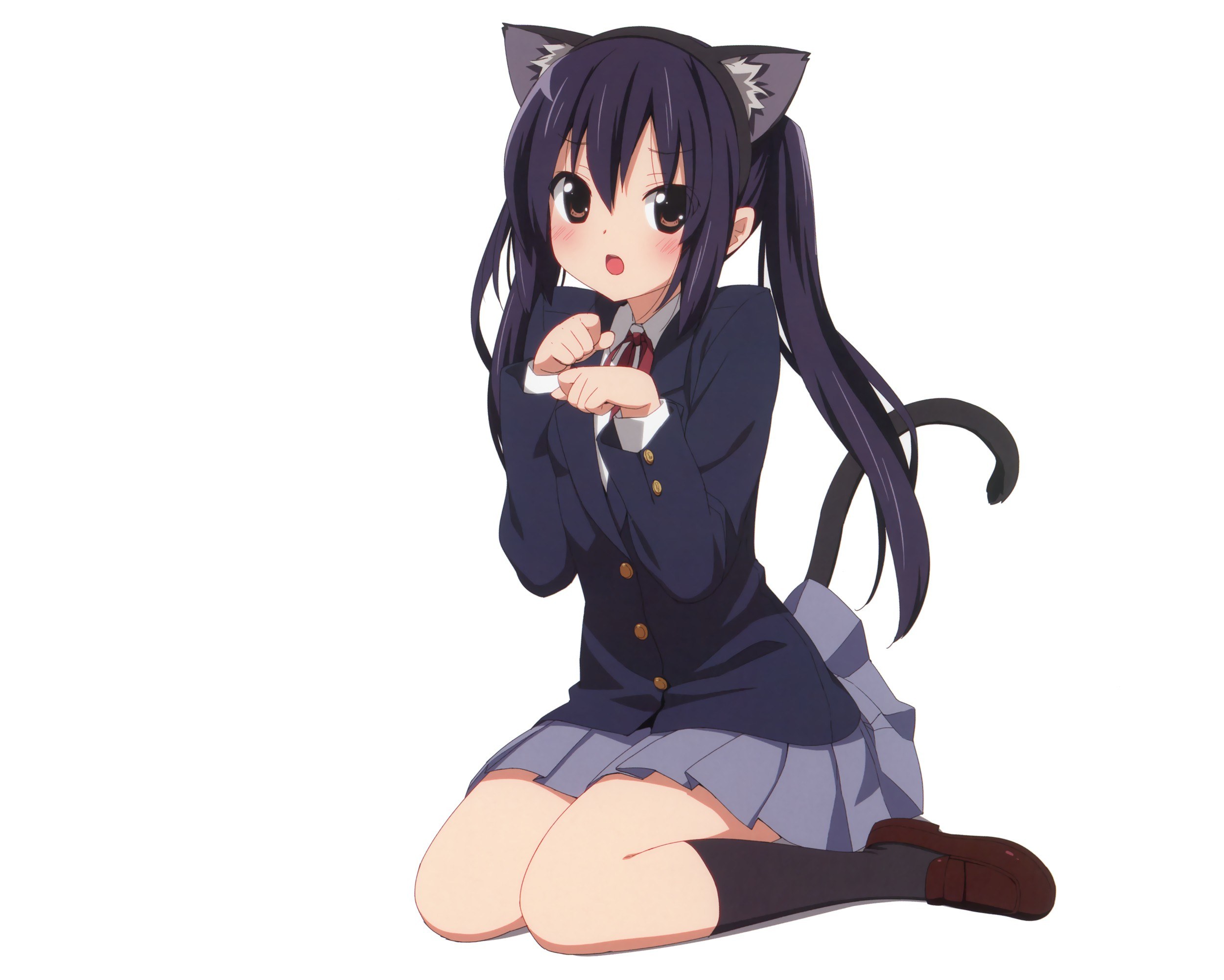 cat-eared schoolgirl anime character