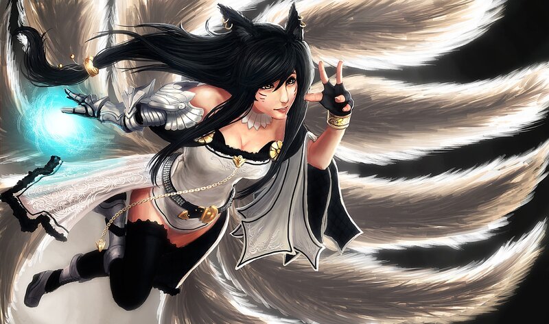 cat-eared warrior with magic