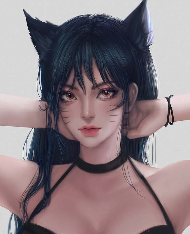 Cat-eared Woman — Black