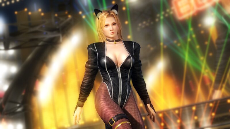 cat-eared woman in black outfit