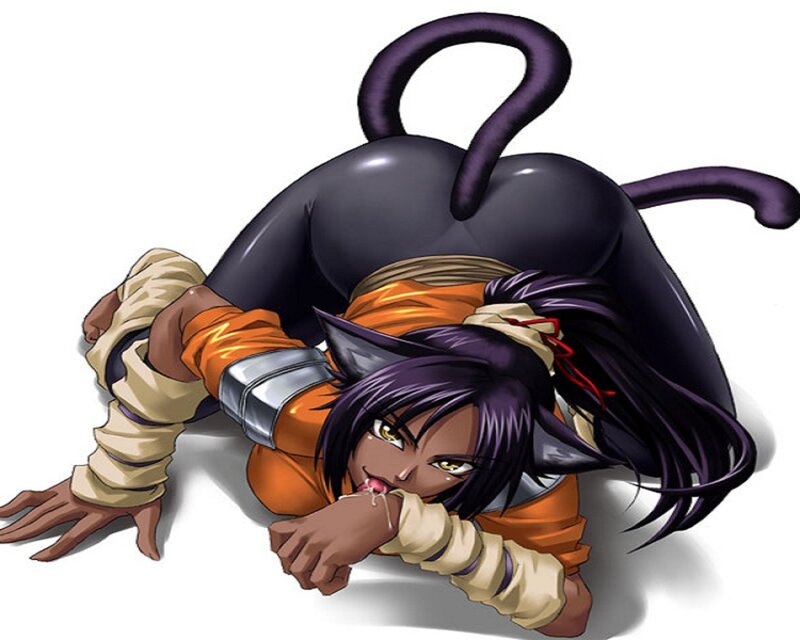 Cat-eared Woman on Ground