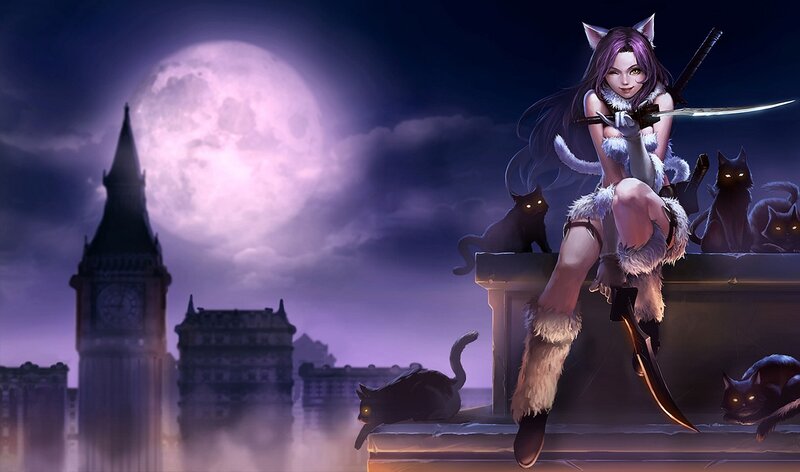 Cat-eared Woman with Swords