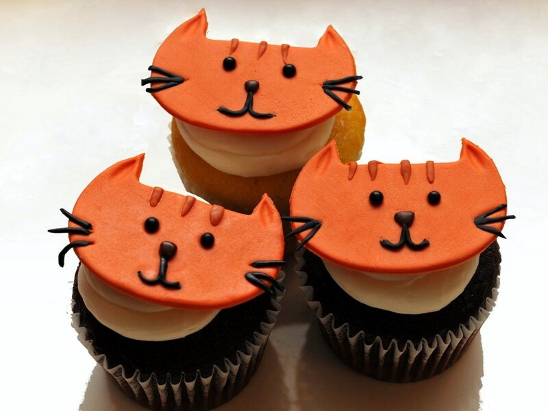 Cat-faced Cupcakes