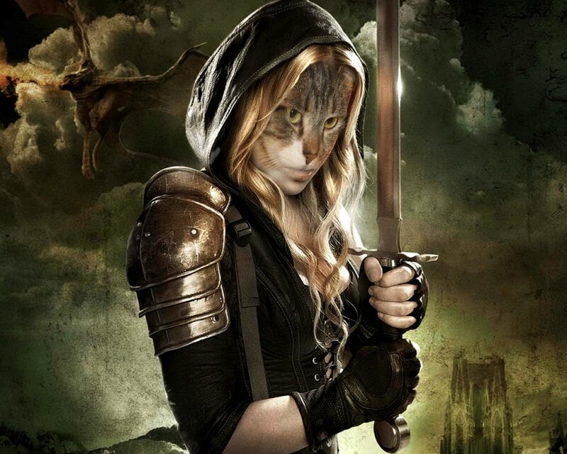 Cat-faced Warrior Woman