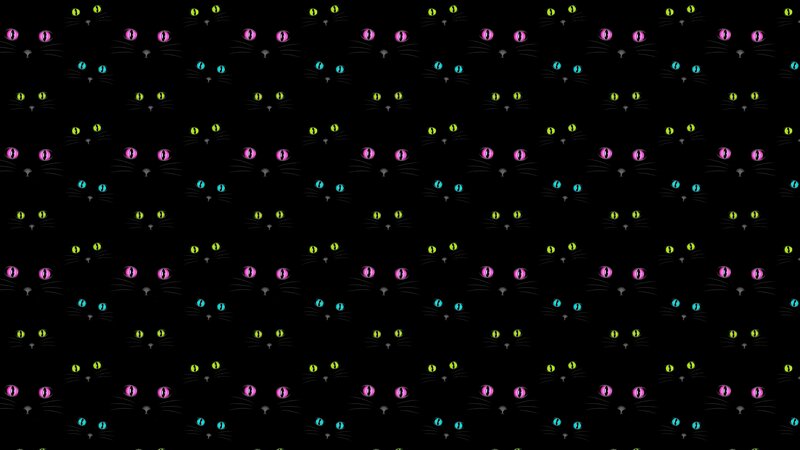 Cat Faces with Glowing Eyes