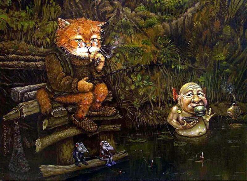 Cat Fishing with Gnomes