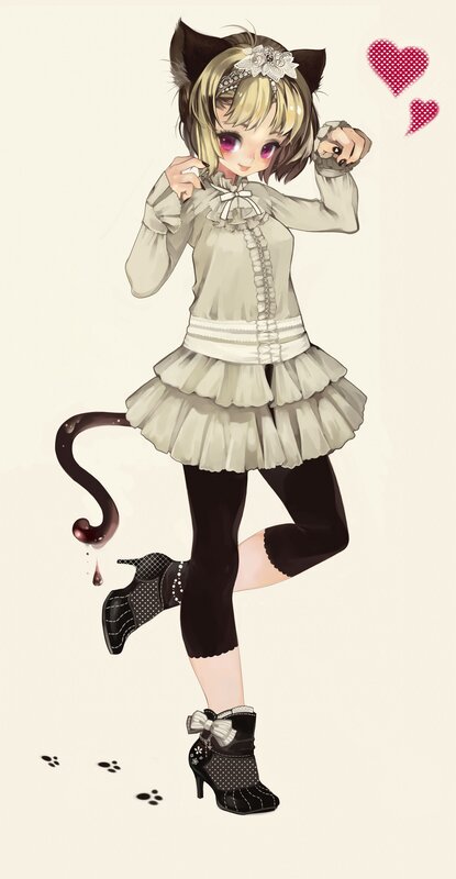 cat girl character art