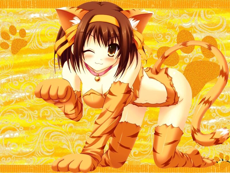 cat girl character art