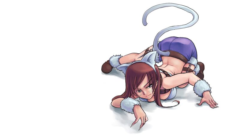 cat girl in fur outfit