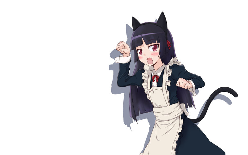 cat girl in maid outfit