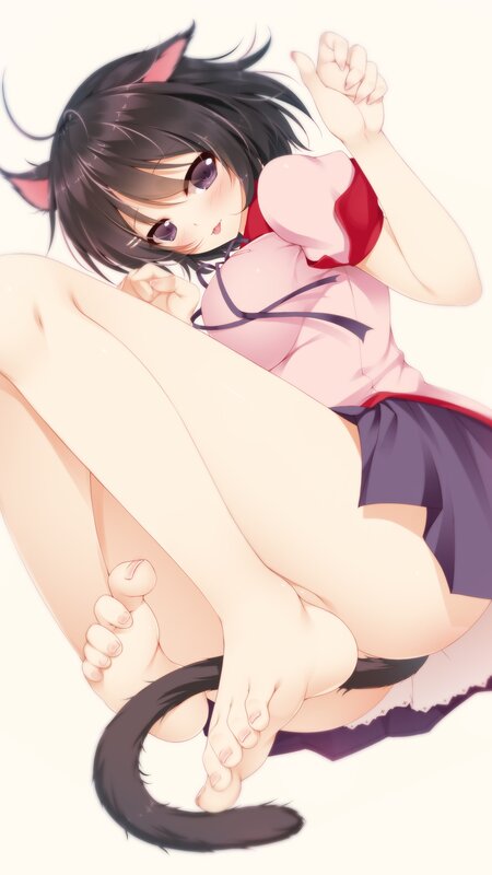 cat girl in pink outfit
