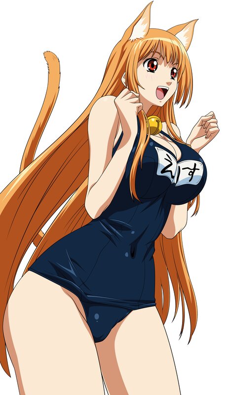 cat girl in swimsuit