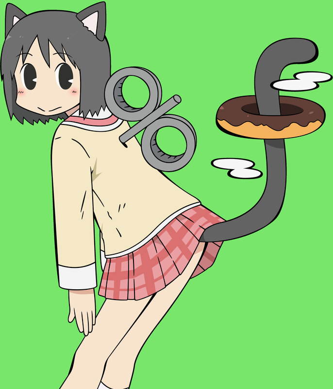 cat girl with donut tail