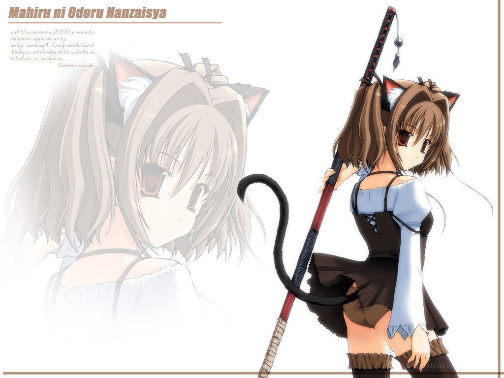 cat girl with sword