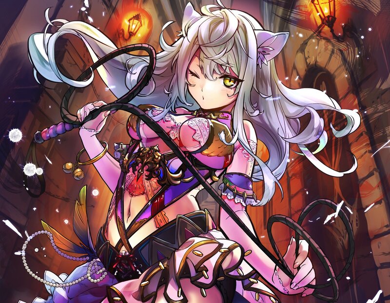 cat girl with whip
