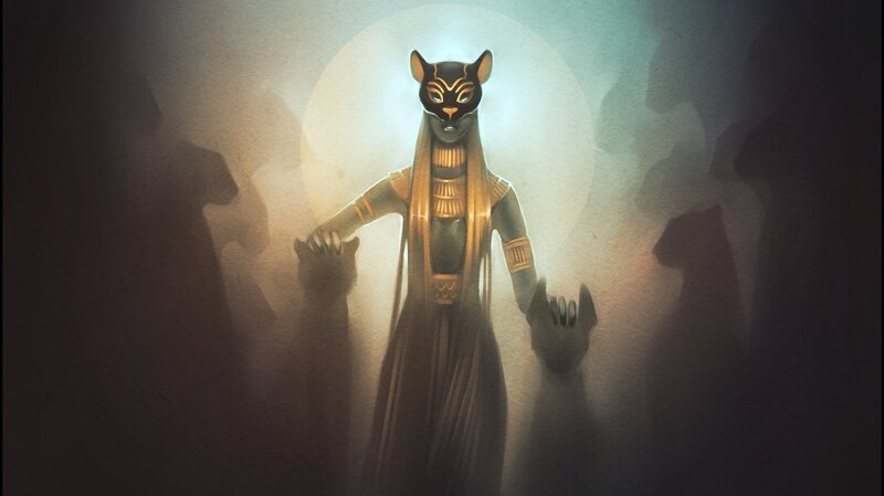 Cat-headed Deity — Black