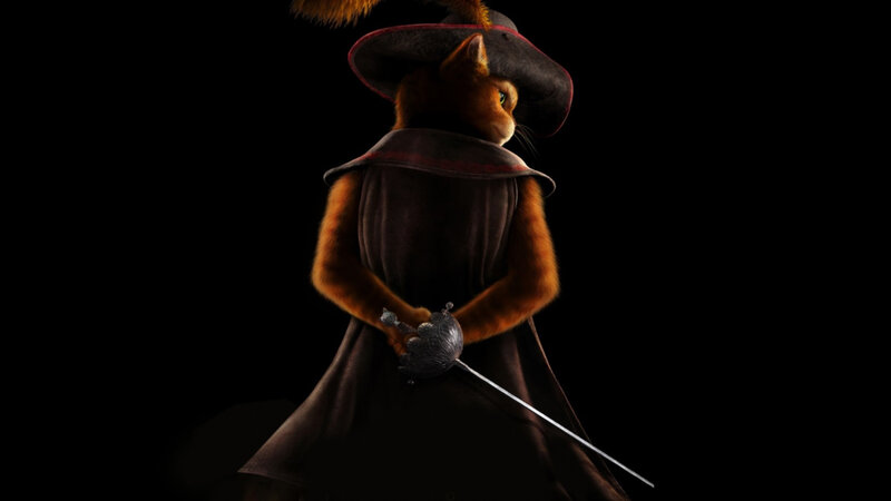 Cat in a Hat and Cloak — Black