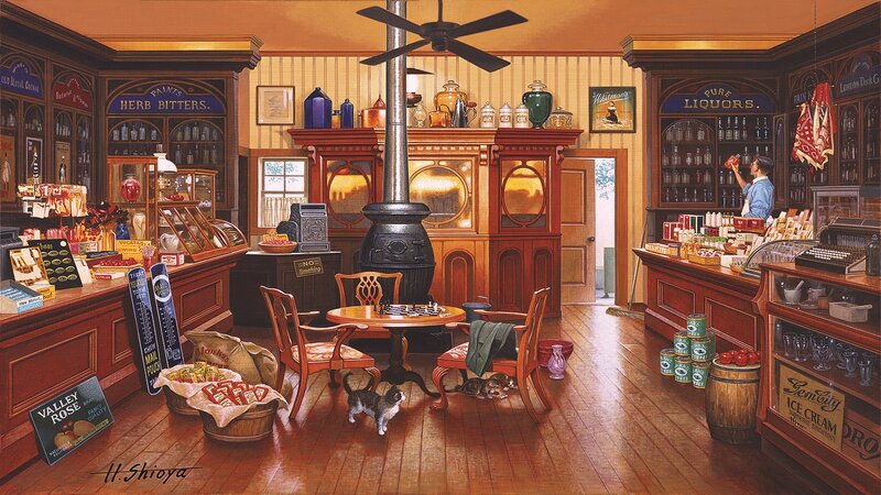 Cat in Apothecary Shop