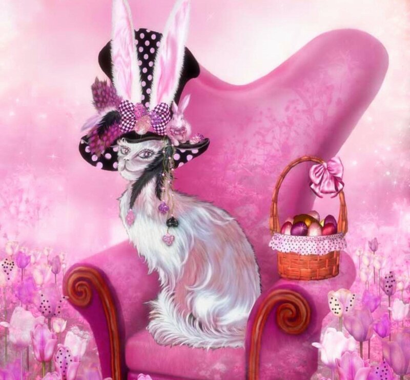 Cat in Bunny Hat