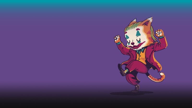 Cat in Clown Makeup
