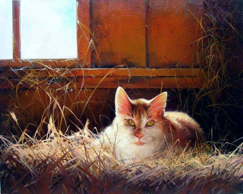 Cat in Hay