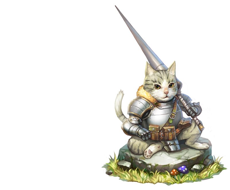 Cat Knight in Armor