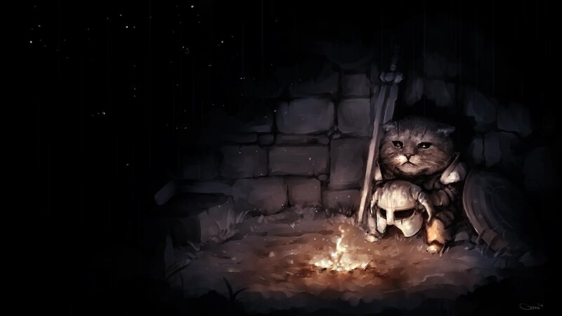 Cat Knight in Dungeon