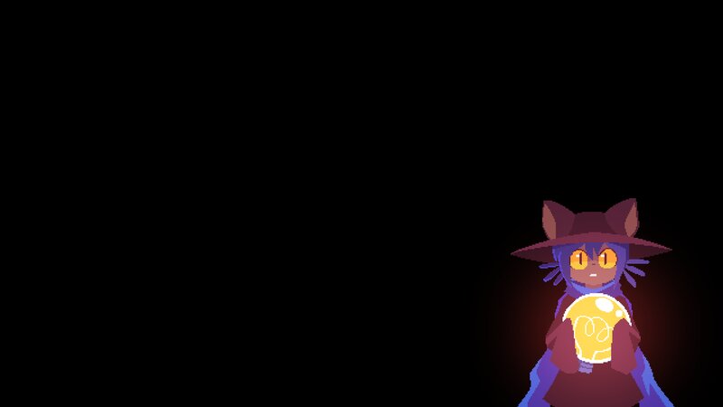 Cat-like Character Holding Orb