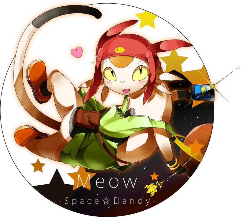 Cat-like Character in Space — Green