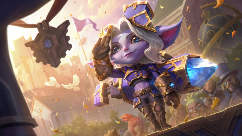 Cat-like Character Saluting
