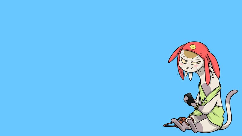 Cat-like Character Sitting