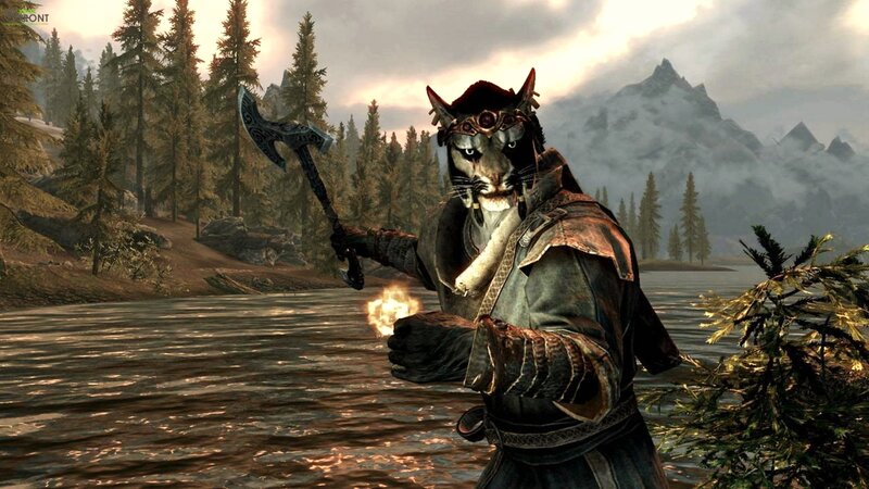 Cat-like Character with Axe