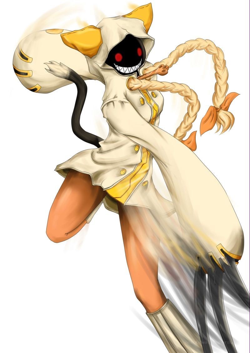 cat-like character with braided hair