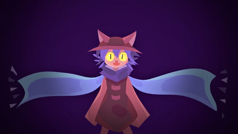 Cat-like Character with Cape