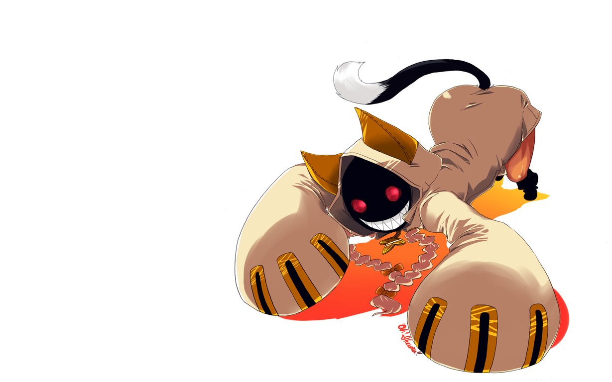 cat-like creature in hooded cloak