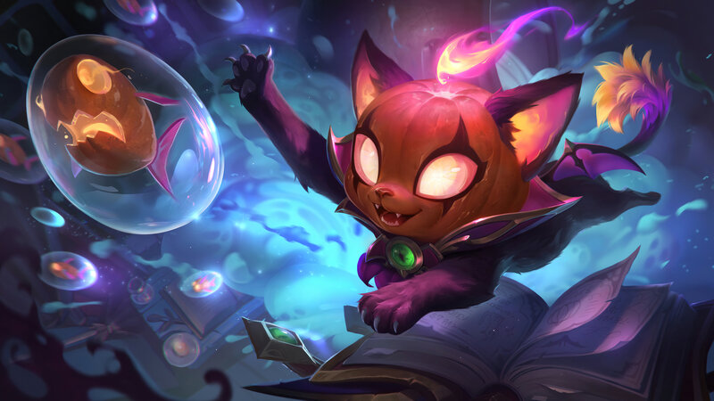 Cat-like Creature with Glowing Eyes — Purple