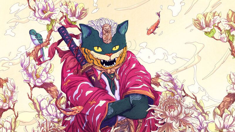 Cat-like Samurai Warrior