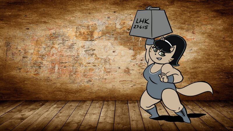 Cat-like Woman Lifting Weight