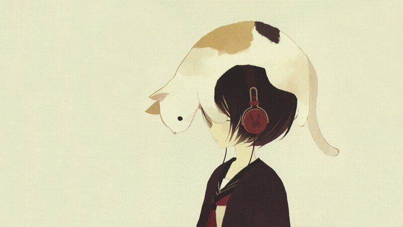 cat on a student's head