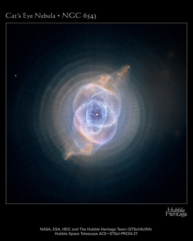 Cat's Eye Nebula — Blue, Dramatic