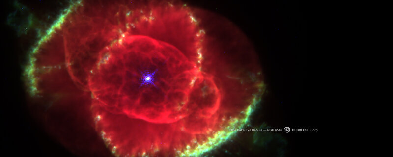 Cat's Eye Nebula — Red, Dramatic